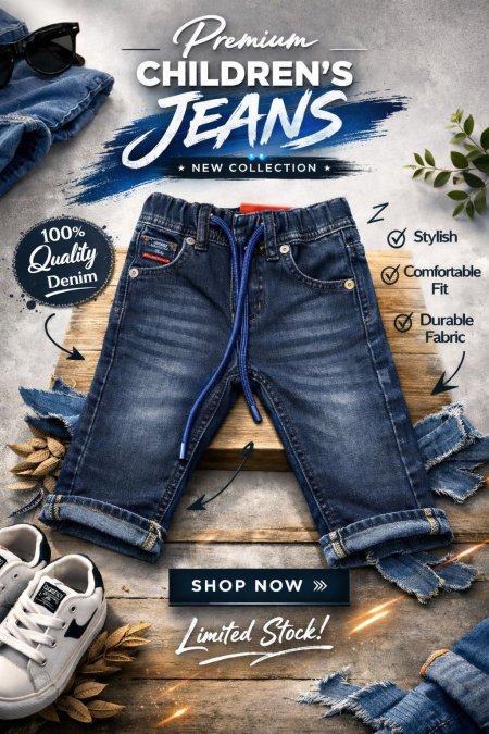 جينز غامق مغيط